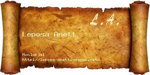 Leposa Anett névjegykártya